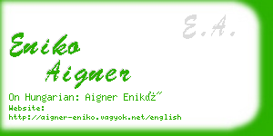 eniko aigner business card